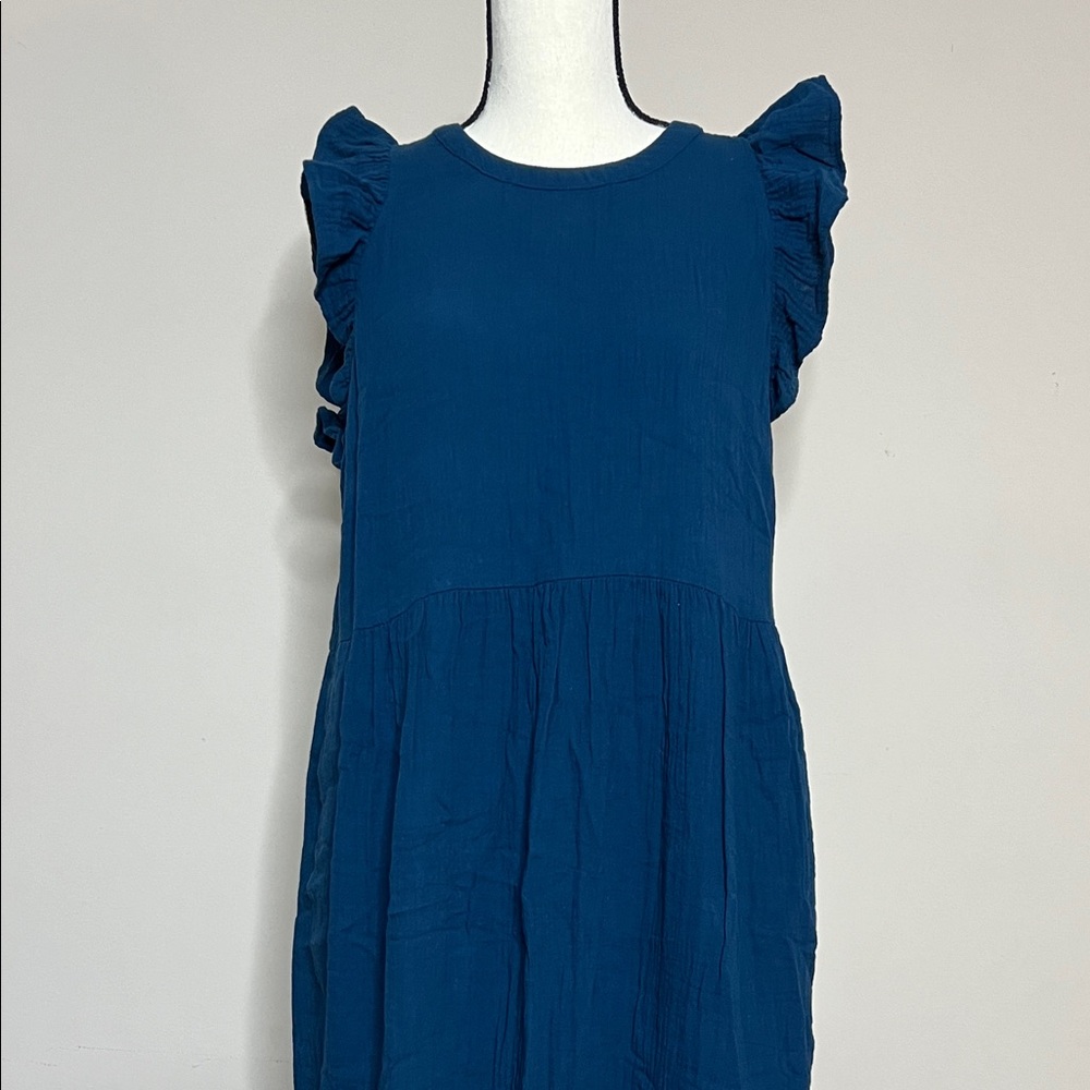 Universal Thread Elegant Blue Ruffle Maxi Dress - image 2